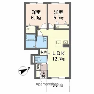 シャーメゾンニコル【1階】の間取り