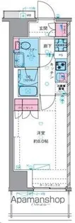 ジェノヴィア四谷三丁目グリーンヴェール【702号室】の間取り