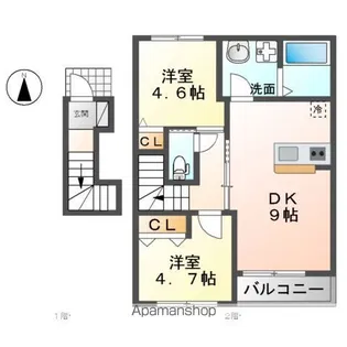 エスポワール (ESPOIR)【2階】の間取り