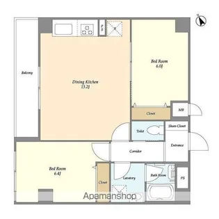 カルム浅草馬道【1001号室】の間取り