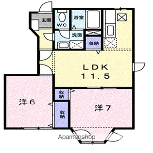 ハイム万々【1階】の間取り