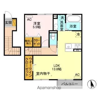 LA・MONTE横山(ラモンテ横山)【2階】の間取り