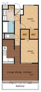 プレミアムスイート尾崎【303号室】の間取り