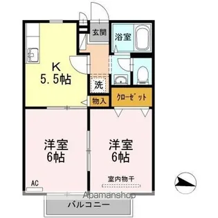ビーライン大輝【1階】の間取り