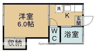 ソレイユ高松【205号室】の間取り