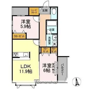 SKY ONE【4階】の間取り