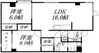 マンションリヴァーサイド【4階】の間取り
