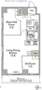 メトロステージ亀有【2階】の間取り