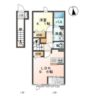 仮)白河中山下アパートA【205号室】の間取り