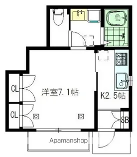 メゾン駒場【101号室】の間取り