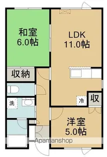 ガーデンパレス松陰【202号室】の間取り