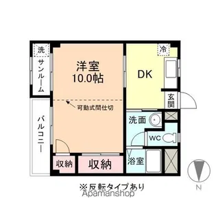 ビルトマンション米田【206号室】の間取り