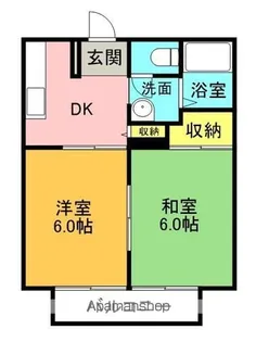 コーポアイリスB【202号室】の間取り