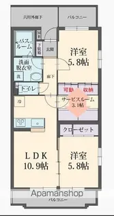 プリムヴェール【2階】の間取り
