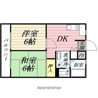 鶴見橋ハイツ【3階】の間取り