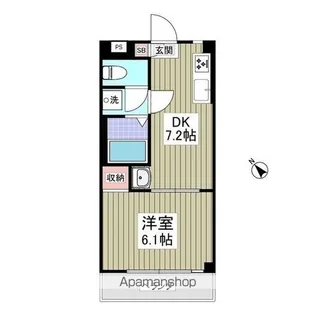 L’AVENIR KA・SU・GA【210号室】の間取り