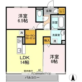HILLS NODA【2階】の間取り