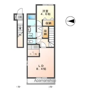 エスペランス 一夢珂【2階】の間取り