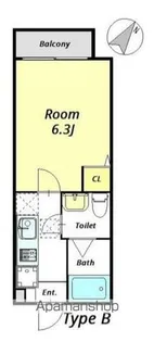 EAST FLAT 松戸【2階】の間取り