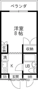 パークハイム粟津【407号室】の間取り