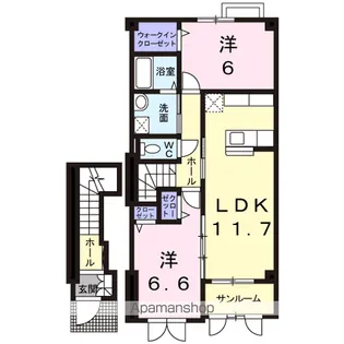 グレイス・ホタルガーデンA【2階】の間取り