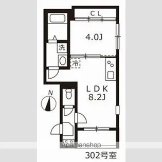 ジェイアールエイチ【3階】の間取り