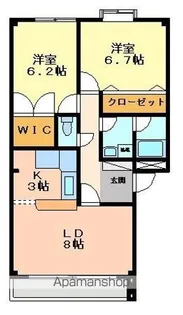 TOWN K【Ⅱ102号室】の間取り