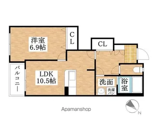 愛知県清須市廻間3丁目【アパート】の間取り