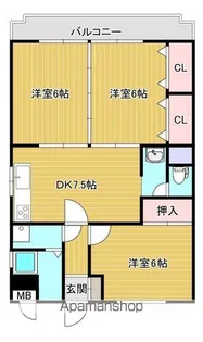 ビューハイツ久保【2階】の間取り