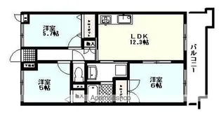 シャロワ【404号室】の間取り