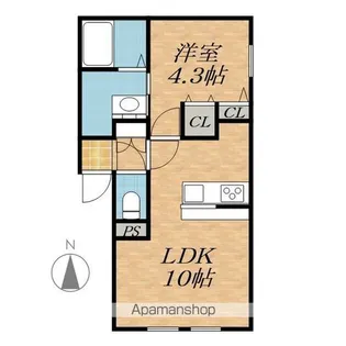 エイコウ23.1 A棟【1階】の間取り