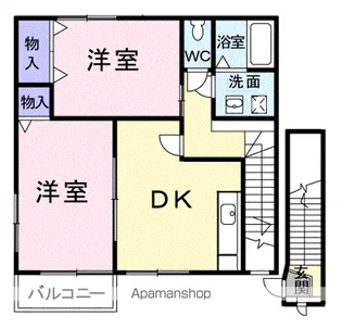 ボヌール・メゾンB【2階】の間取り