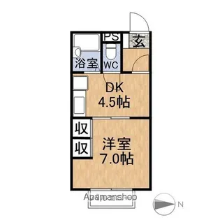 クレマチス大宮Ⅰ【105号室】の間取り