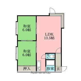 フロスティ菊水E【1階】の間取り