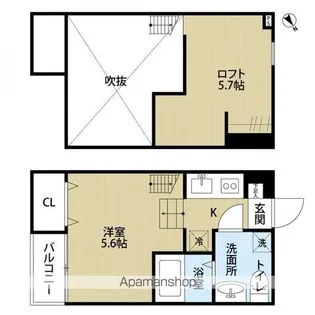 シンフォニア星ヶ丘【2階】の間取り