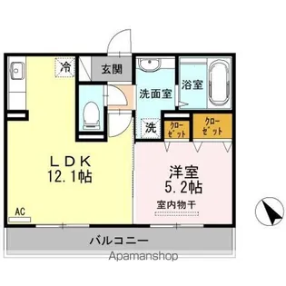ライジングサンⅢ【3階】の間取り
