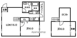 AGIO MARE (アージョマーレ)【2A号室】の間取り