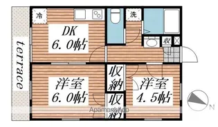 サニーヴィラⅡ【107号室】の間取り