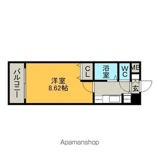 デューク高宮【605号室】の間取り