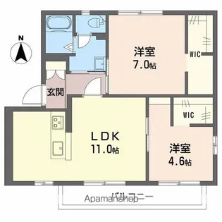 フレグランス花みずき【B201号室】の間取り