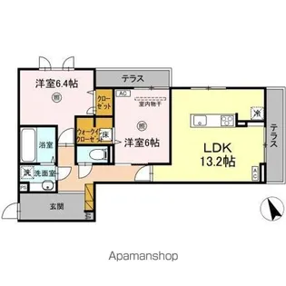 D’S LIEN (ディーズリアン) B【1階】の間取り