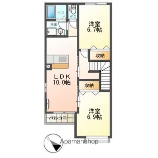 ゼルコバⅡ【2階】の間取り