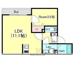 レジデンス東千葉【1階】の間取り