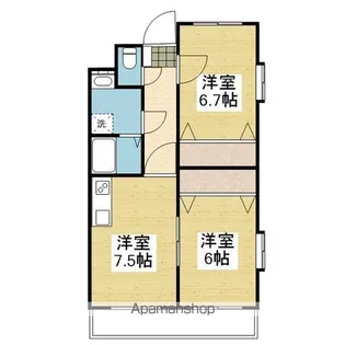 Mマンション【3階】の間取り