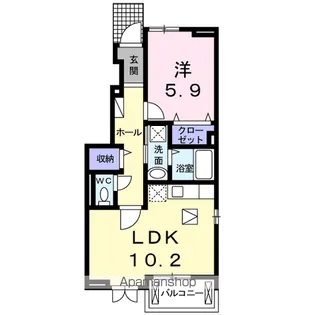 ノートル・レーヴD【1階】の間取り
