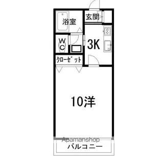 ガーデンハイム西村【2B号室】の間取り