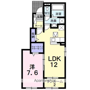 アヴニール ラディユ Ⅰ【1階】の間取り