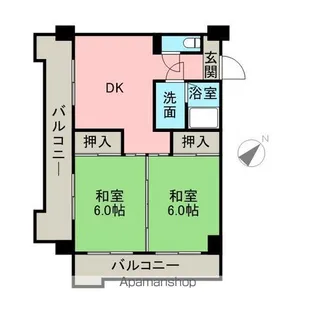 筑紫センタービル【603号室号室】の間取り