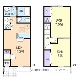 フォーシーズン玉里 B【2階】の間取り