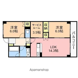 コンフォールプレマ【2階】の間取り